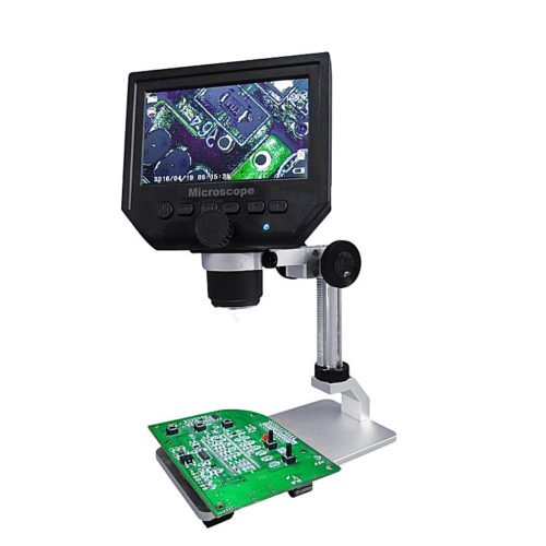Mustool G600 Digital 1-600X 3.6MP 4.3inch HD LCD Display Microscope Continuous Magnifier with Aluminum Alloy Stand Upgrade Version 3