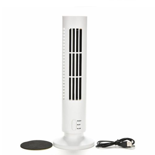 Loskii DX-66 Portable USB Mini Leafless Tower Fan Desk Cooling Fan Computer Office Ventilateur Air Conditioner 7