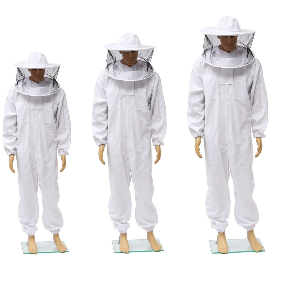 Beekeepers Bee Keeping Cotton Full Protector Suit With Veil Hat Hood Bee Suit XL XXL XXL 2