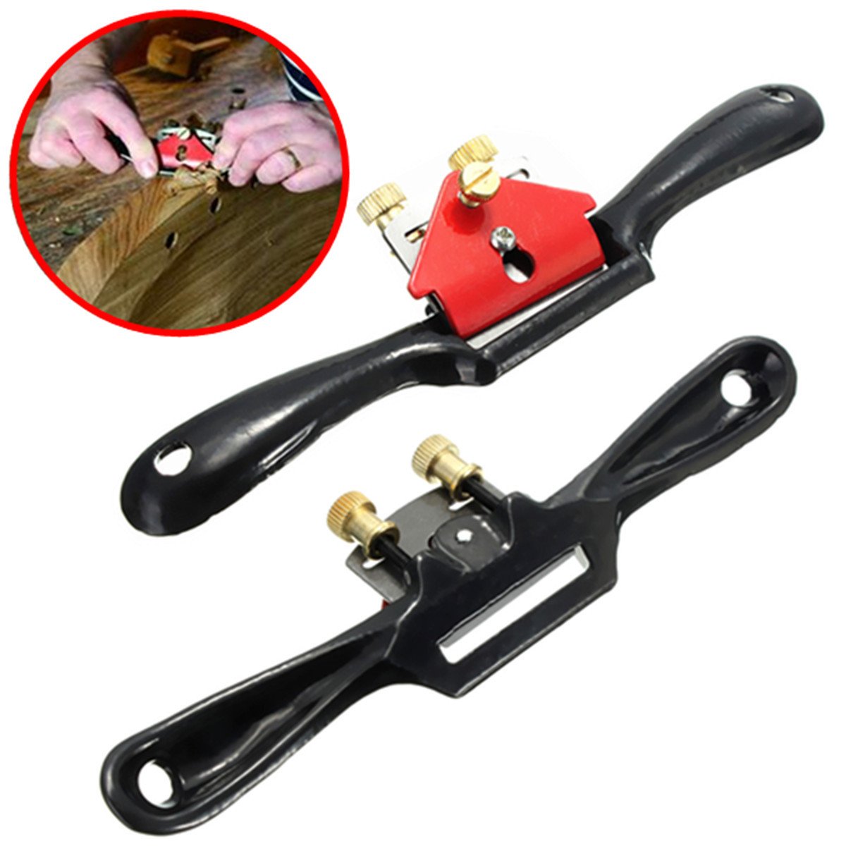 9 Inch Adjustable Woodcraft Metal Blade Spoke Shave Plane Wood Working Hand Tool 2 9 Inch Adjustable Woodcraft Metal Blade Spoke Shave Plane Wood Working Hand Tool - Image 2