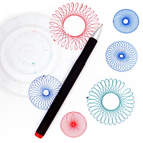 Original Spirograph Design Set Geometric Drawing Ruler Kids Spiral Art Craft Creation Education Toy 9