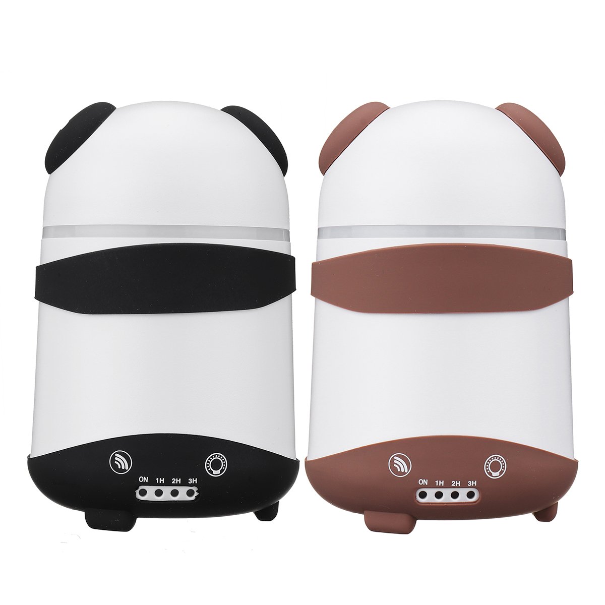 Dual Humidifier Air Oil Diffuser Aroma Mist Maker LED Cartoon Panda Style For Home Office US Plug 2