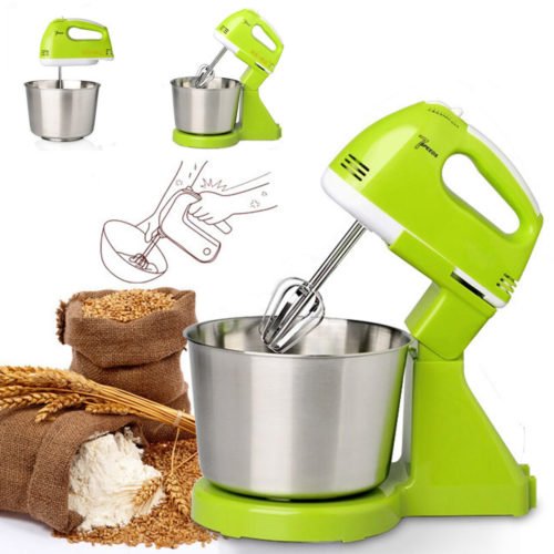 7 Speed Electric Egg Beater Dough Cakes Bread Egg Stand Mixer + Hand Blender + Bowl Food Mixer Kitchen Accessories Egg Tools 1