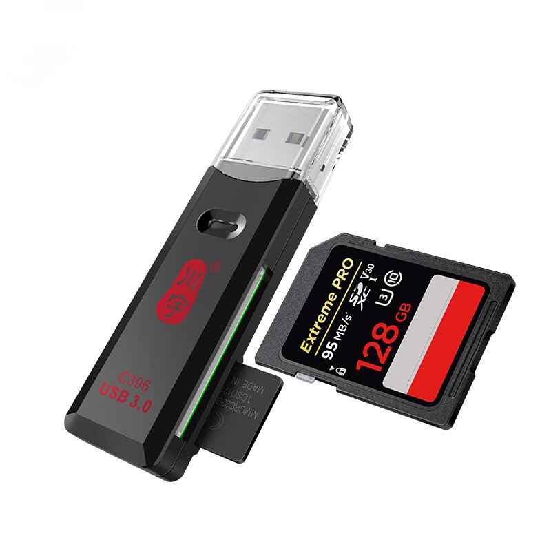 Kawau C396 DUO USB 3.0 SD TF Card Reader Support Simultaneous Read 2