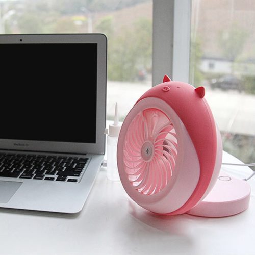 Honana DX-F1 Portable Mini USB Misting Fan Water Spray Fan Rechargeable Personal Cooling Mist Humidifier Fan 4