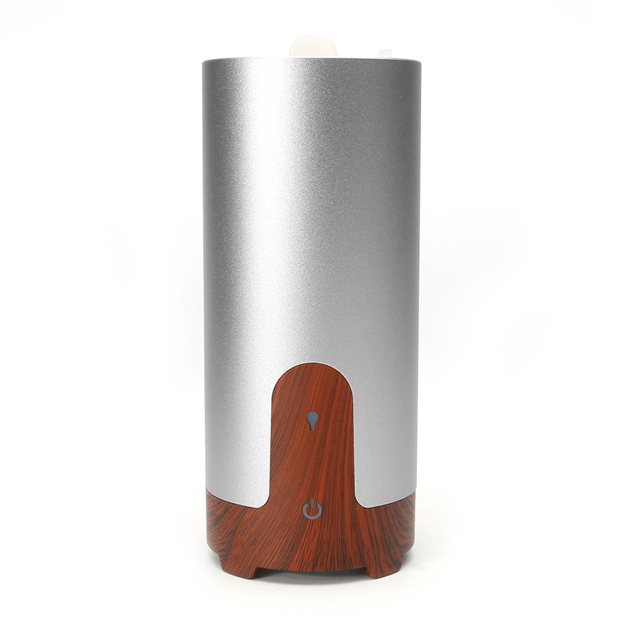 GX-Diffuser GX-B02 Protable Essential Oil Humidifier Aromatherapy Diffuser Metal & Wood Grain Style 2