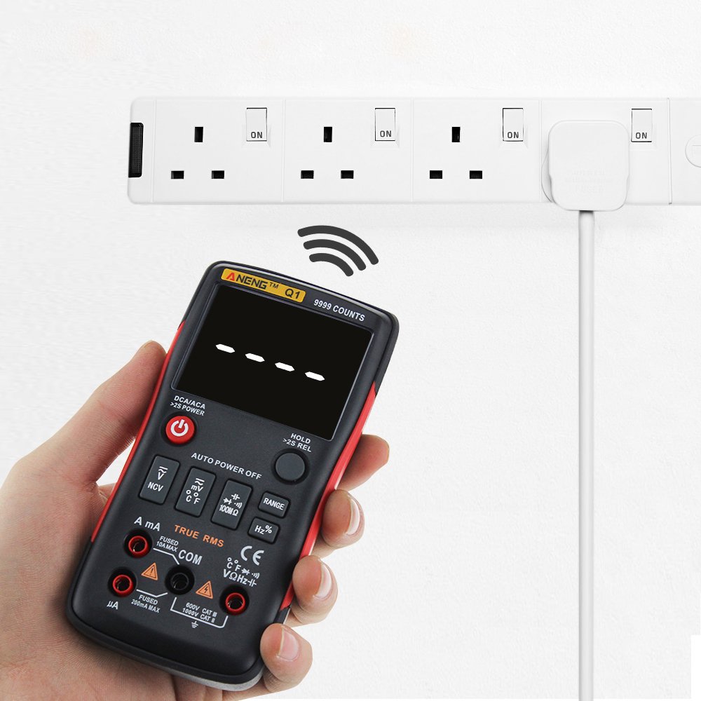 ANENG Q1 9999 Counts True RMS Digital Multimeter AC DC Voltage Current Resistance Capacitance Temperature Tester Auto/Manual Raging with Analog Bar Gr 2 ANENG Q1 9999 Counts True RMS Digital Multimeter AC DC Voltage Current Resistance Capacitance Temperature Tester Auto/Manual Raging with Analog Bar Gr - Image 2