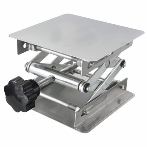 4 x 4" Stainless Steel Lifting Platform Lab Stand Laboratory Manual Lift Riser Lifter 100x100x150mm 1