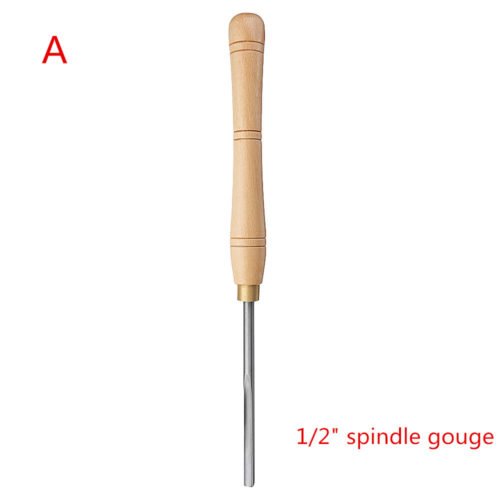 Drillpro High Speed Steel Lathe Chisel Wood Turning Tool with Wood Handle Woodworking Tool 12