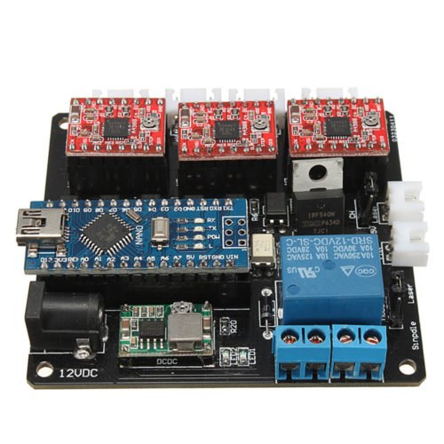 USB 3 Axis Stepper Motor Driver Board For DIY Laser Engraving Machine 3 Axis Control Board 2