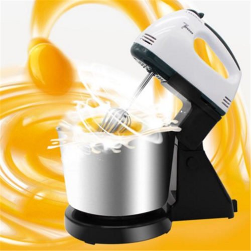 7 Speed Electric Egg Beater Dough Cakes Bread Egg Stand Mixer + Hand Blender + Bowl Food Mixer Kitchen Accessories Egg Tools 6