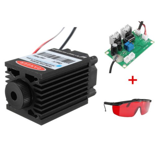 Focusable High Power 2.5W 450nm Blue Laser Module TTL 12V Carving free Goggles 1
