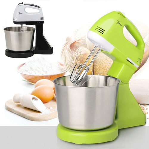 7 Speed Electric Egg Beater Dough Cakes Bread Egg Stand Mixer + Hand Blender + Bowl Food Mixer Kitchen Accessories Egg Tools 3