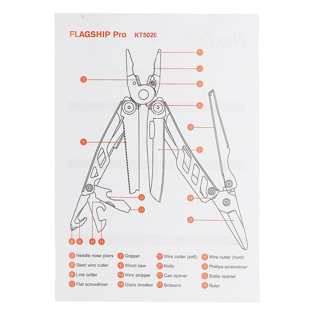 XIAOMI NEXTOOL 16 IN 1 Multi-function EDC Tools Bottle Opener Screwdriver Pliers Ruler All In 1 Camping Multi-tool 12 XIAOMI NEXTOOL 16 IN 1 Multi-function EDC Tools Bottle Opener Screwdriver Pliers Ruler All In 1 Camping Multi-tool - Image 12