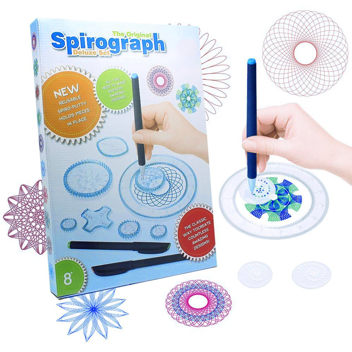 Original Spirograph Design Set Geometric Drawing Ruler Kids Spiral Art Craft Creation Education Toy 2