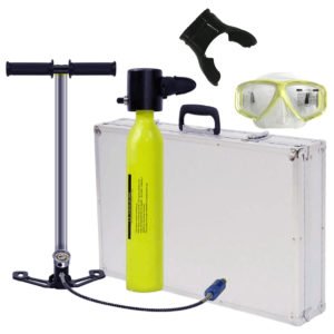 Mini Scuba Diving Cylinder Spare Air Tank Breath Underwater Oxygen Tank Kit Case Set
