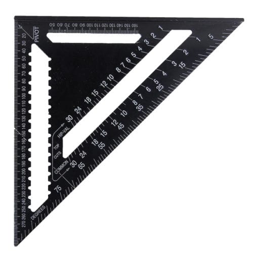 Raitool AR01 43X30X30cm Metric Aluminum Alloy Triangle Ruler Black Triangular Ruler 2