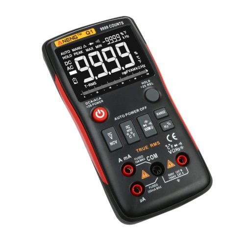 ANENG Q1 9999 Counts True RMS Digital Multimeter AC DC Voltage Current Resistance Capacitance Temperature Tester Auto/Manual Raging with Analog Bar Gr 7
