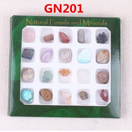AU Natural Gemstones Stones Variety Collection Crystals Kit Mineral Geological Teaching Materials 2