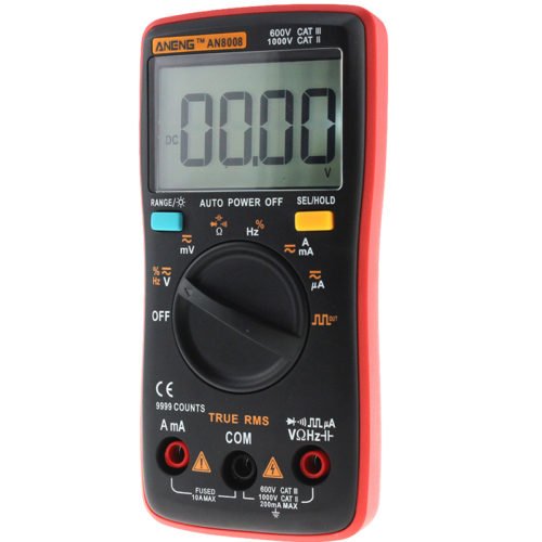 ANENG AN8008 True RMS Wave Output Digital Multimeter 9999 Counts Backlight AC DC Current Voltage Resistance Frequency Capacitance Square Wave Output 4