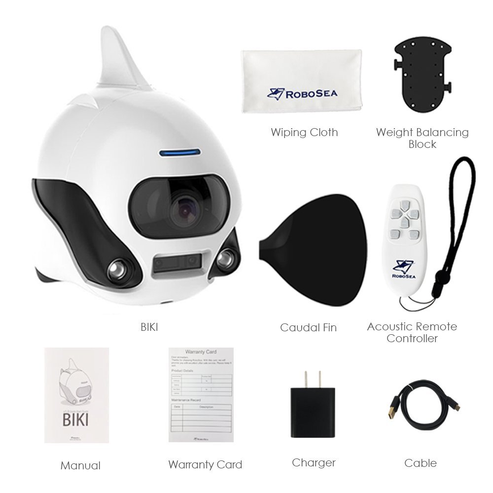 ROBOSEA BIKI, Submersible Wireless Remote Control Underwater Drone with 4K HD Camera, WIFI Connection Bionic Design Fish Robot Pet in Pools Lakes, Whi 7 ROBOSEA BIKI, Submersible Wireless Remote Control Underwater Drone with 4K HD Camera, WIFI Connection Bionic Design Fish Robot Pet in Pools Lakes, Whi - Image 7