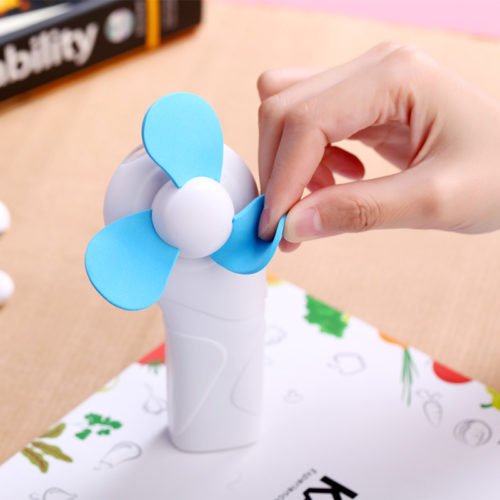 Summer Mini Cooling Fan Outdoor Camping Portable Hand-held Cool Fan with LED Light 8