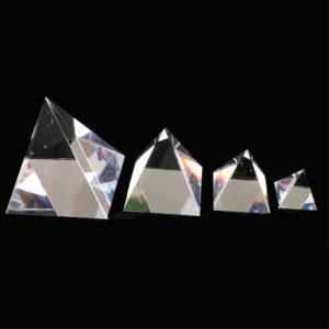 40/60/80/100mm Clear Optical Glass Pyramid Crystal Prism Optics Decoration Ornament DIY