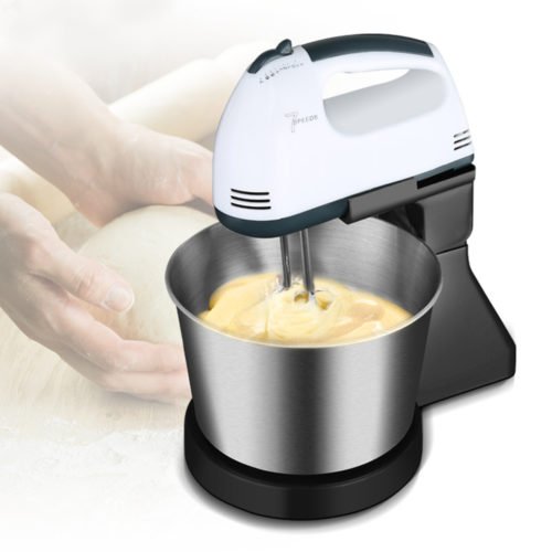 7 Speed Electric Egg Beater Dough Cakes Bread Egg Stand Mixer + Hand Blender + Bowl Food Mixer Kitchen Accessories Egg Tools 7