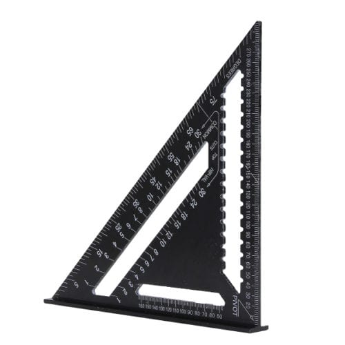 Raitool AR01 43X30X30cm Metric Aluminum Alloy Triangle Ruler Black Triangular Ruler 4