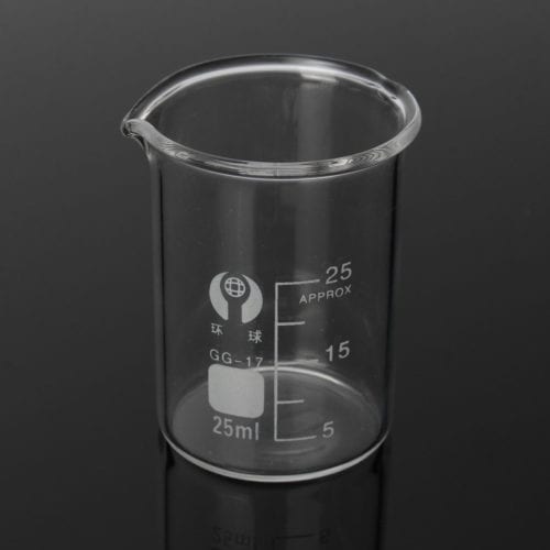 5Pcs 5ml 10ml 25ml 50ml 100ml Beaker Set Graduated Borosilicate Glass Beaker Volumetric Measuring Laboratory Glassware 5