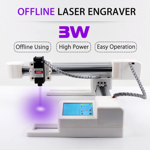 3W USB Laser Engraver Printer Offline Carver DIY Logo Mark Engraving Machine 12V 5A 8