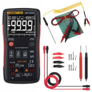 ANENG Q1 9999 Counts True RMS Digital Multimeter AC DC Voltage Current Resistance Capacitance Temperature Tester Auto/Manual Raging with Analog Bar Gr