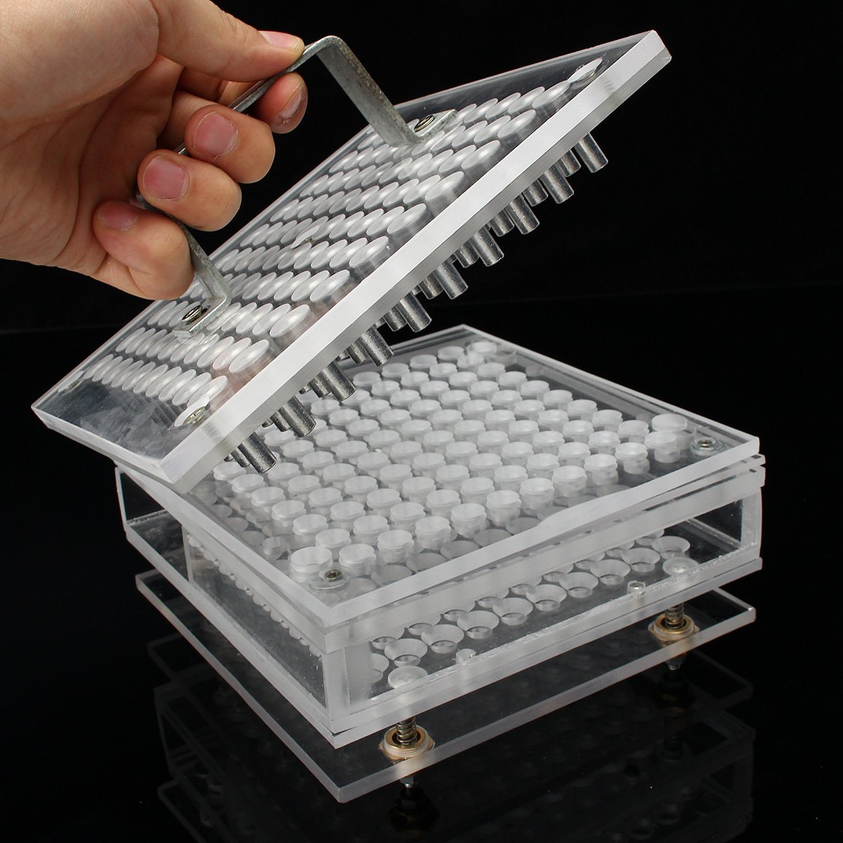 6Pcs Plexiglass 100 Holes Capsule Filler Capsule Filling Machine Tool 9 6Pcs Plexiglass 100 Holes Capsule Filler Capsule Filling Machine Tool - Image 9
