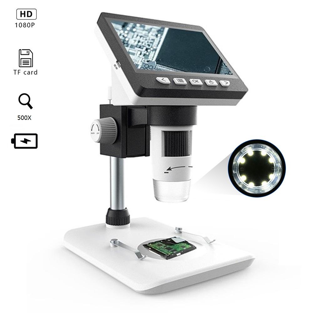 MUSTOOL G700 4.3 Inches HD 1080P Portable Desktop LCD Digital Microscope Support 10 Languages 8 Adjustable High Brightness LED With Adjustable Bracket 2