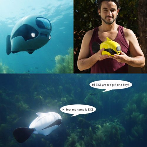 ROBOSEA BIKI, Submersible Wireless Remote Control Underwater Drone with 4K HD Camera, WIFI Connection Bionic Design Fish Robot Pet in Pools Lakes, Whi 2