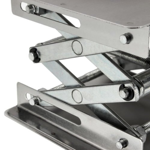 4 x 4" Stainless Steel Lifting Platform Lab Stand Laboratory Manual Lift Riser Lifter 100x100x150mm 9