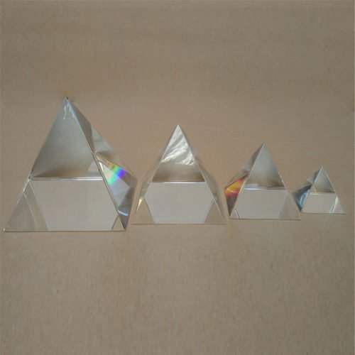 40/60/80/100mm Clear Optical Glass Pyramid Crystal Prism Optics Decoration Ornament DIY 4