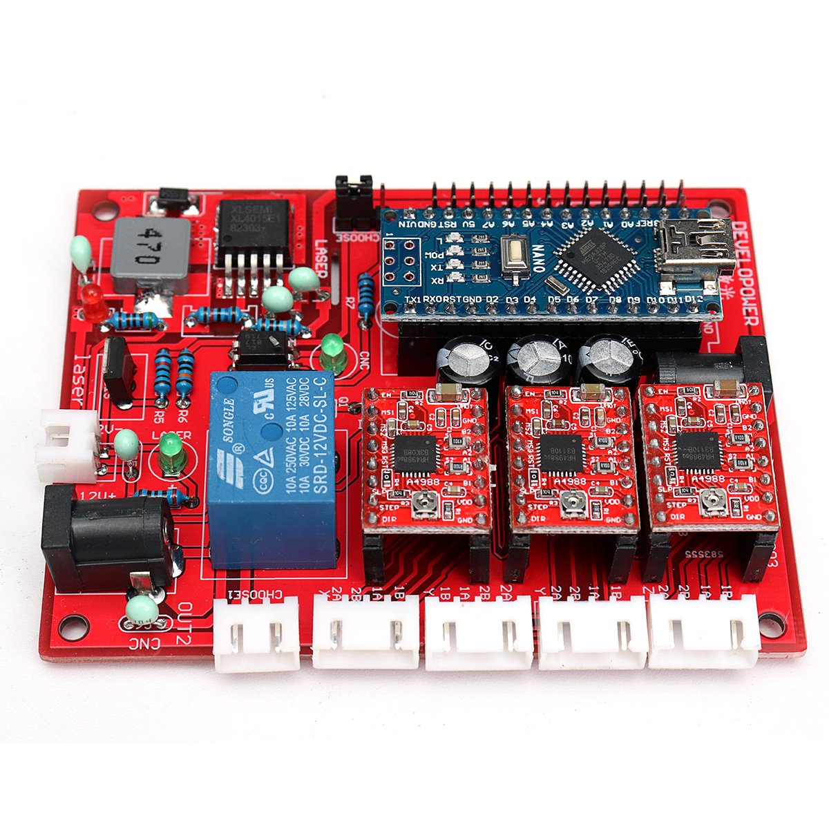 3018 3 Axis Mini DIY CNC Router w/ 2500mW Laser Module Wood Engraving Cutting Milling Engraver Machine 11 3018 3 Axis Mini DIY CNC Router w/ 2500mW Laser Module Wood Engraving Cutting Milling Engraver Machine - Image 11