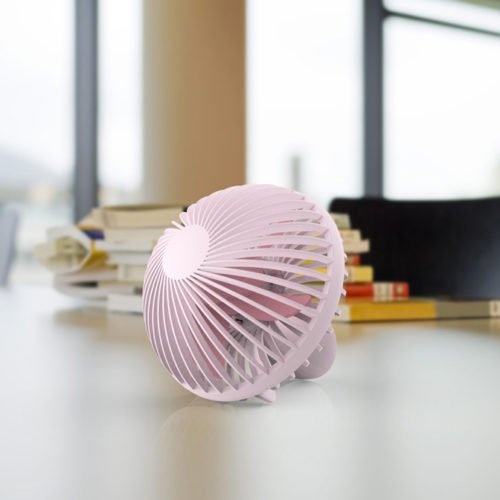 Loskii HF-200 Portable Mini Electronic Desktop Mushroom Shape Summer Cooling Fan 2 Grade Adjustment USB Charging Fan 3