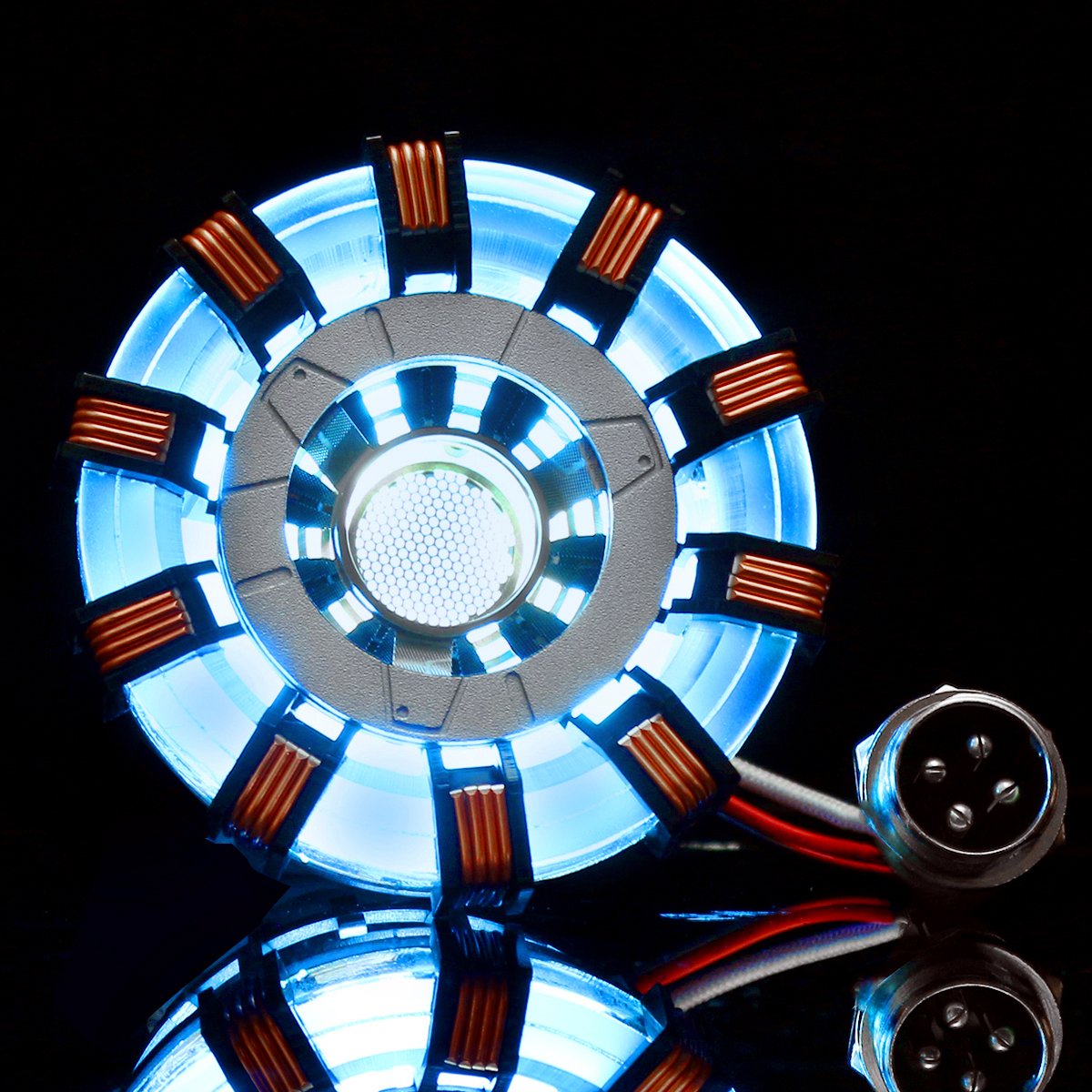 MK2 Acrylic Tony ARC Reactor Model DIY Kit USB Chest Lamp Movie Props Illuminant LED Flash Light Set Gift 2
