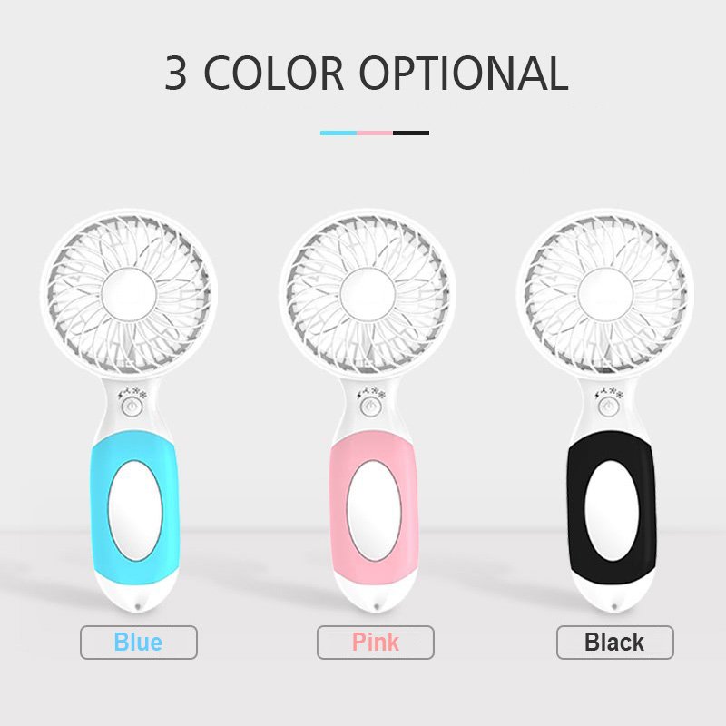 DC 5V 3600mAh Mini Fan USB Charging Handheld Portable Desktop Air Cooling Fan with Cosmetic Mirror 3 DC 5V 3600mAh Mini Fan USB Charging Handheld Portable Desktop Air Cooling Fan with Cosmetic Mirror - Image 3