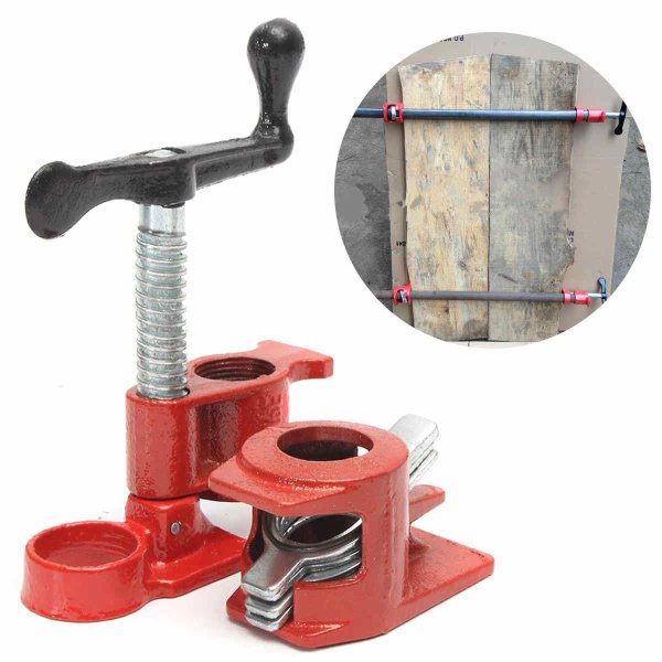 1/2inch Wood Gluing Pipe Clamp Set Heavy Duty Profesional Wood Working Cast Iron Carpenter's Clamp 12 1/2inch Wood Gluing Pipe Clamp Set Heavy Duty Profesional Wood Working Cast Iron Carpenter's Clamp - Image 12