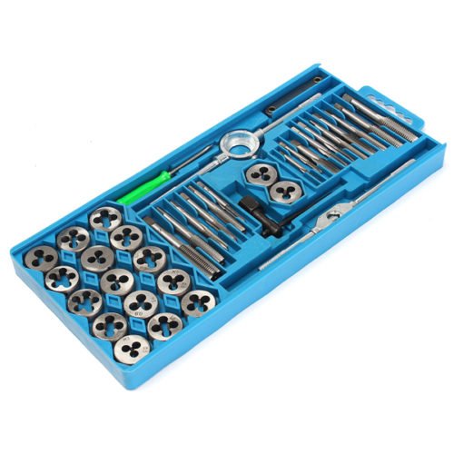 40Pcs Metric Tap Wrench and Die Pro Set M3-M12 Nut Bolt Alloy Metal Hand Tools 4