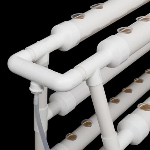 4 Layer 72 Holes Vertical Hydroponic Piping Site Grow Kit DWC Deep Water Culture Vegetable Planting System 7