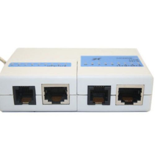 Mini RJ45 RJ11 Cat5 Network LAN Cable Tester White 4
