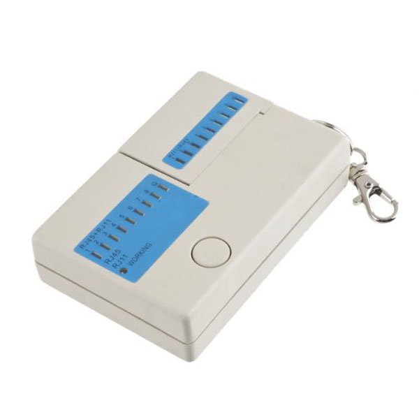 Mini RJ45 RJ11 Cat5 Network LAN Cable Tester White 3 Mini RJ45 RJ11 Cat5 Network LAN Cable Tester White - Image 3