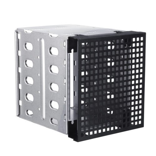 5.25" to 5x 3.5" SATA SAS HDD Cage Rack Hard Drive Tray Caddy Converter with Fan Space 8