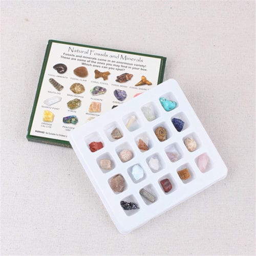 AU Natural Gemstones Stones Variety Collection Crystals Kit Mineral Geological Teaching Materials 6