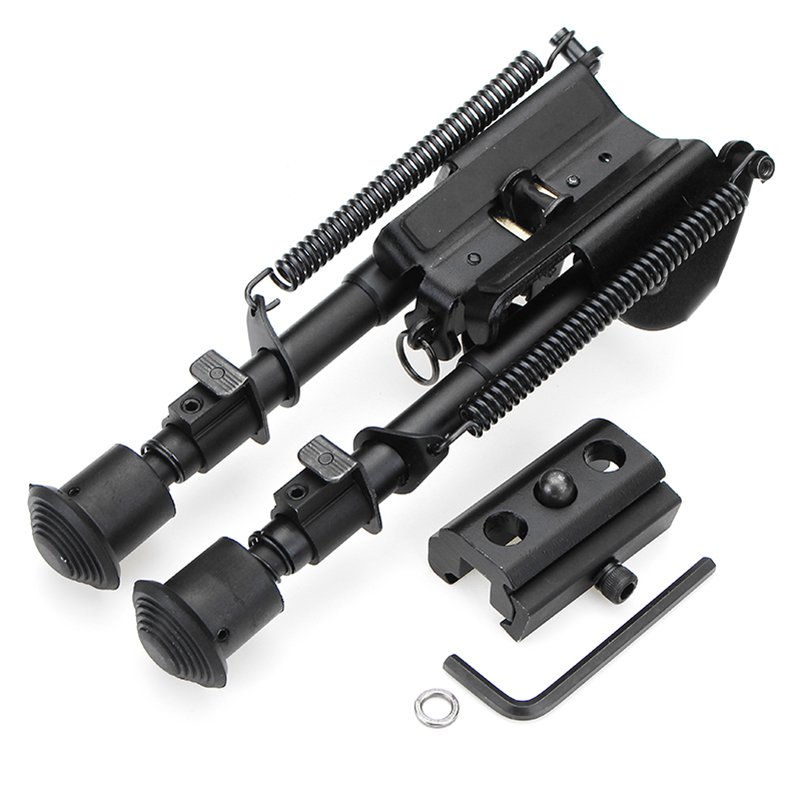 Adjustable Tactical Bipod 6-9 inches Spring Loaded Sling Swivel Notch Leg Stud Mount 1 Adjustable Tactical Bipod 6-9 inches Spring Loaded Sling Swivel Notch Leg Stud Mount