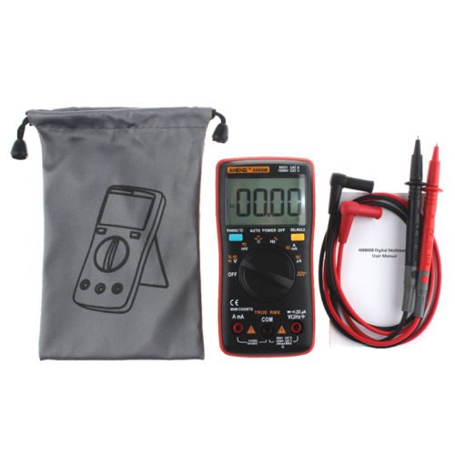 ANENG AN8008 True RMS Wave Output Digital Multimeter 9999 Counts Backlight AC DC Current Voltage Resistance Frequency Capacitance Square Wave Output 11